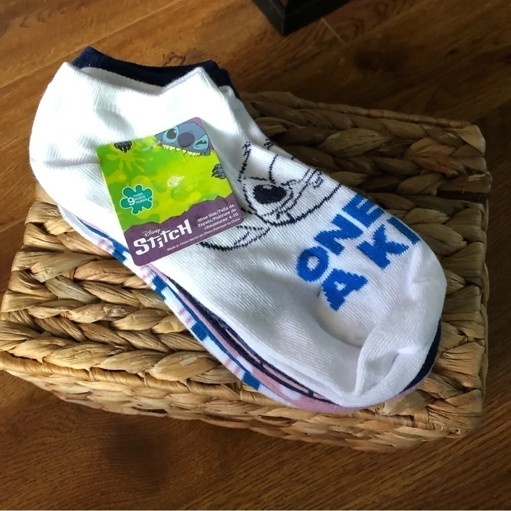 Disney: Stitch 9 pair ankle socks